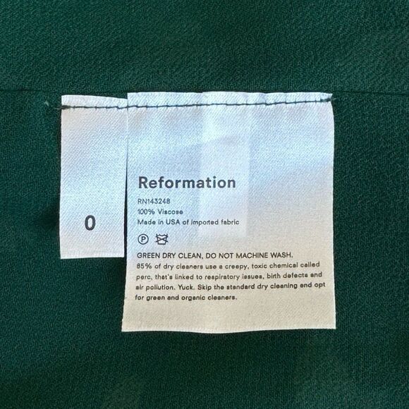 Reformation Sybil Dress in Fen Size 0 - Picture 10 of 10